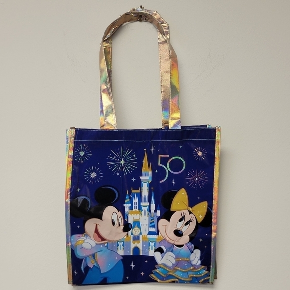 Disney World 50th Anniversary Medium Reusable Tote Bag - Picture 1 of 4